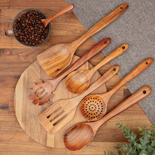 6 Piece Wooden Spoon Set