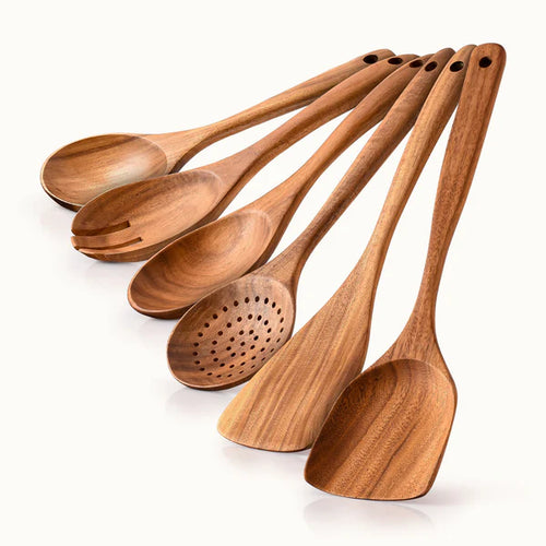 6 Piece Wooden Spoon Set